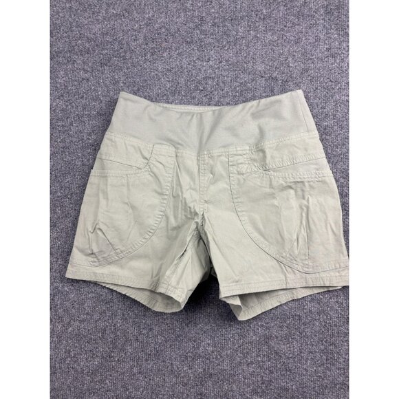 prAna Shorts Womens Small Sage Green Pull-On Hiking Travel Wide Waistband Active - Picture 1 of 7